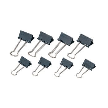 Clipsuri metalice negre 20mm 12 buc/um