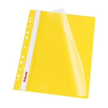 Dosar Esselte galben cu sina 11 perforatii A4 plastic 10buc (set)