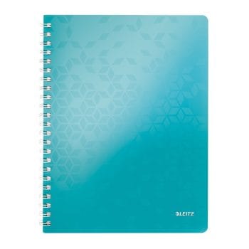 Caiet de birou Leitz WOW PP spira A4 matematica turcoaz met