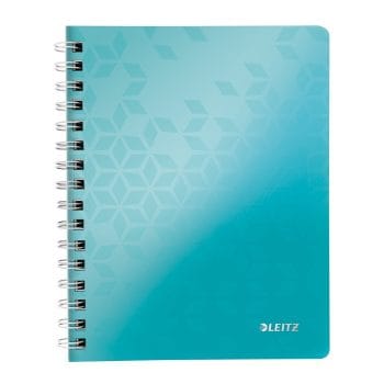 Caiet de birou Leitz WOW PP spira A5 dictando turcoaz metali