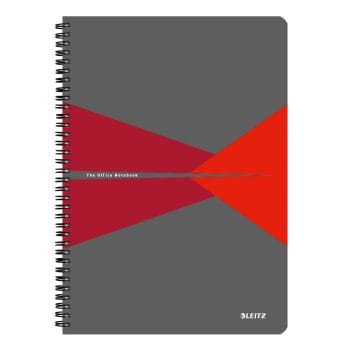 Caiet Leitz Office PP A4 90 file matematica rosu