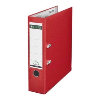 Biblioraft Leitz deschidere 180 A4 80mm PP/Carton rosu