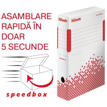 Cutie de arhivare Esselte Speedbox alba 350x250x80mm carton (Set 25 buc)