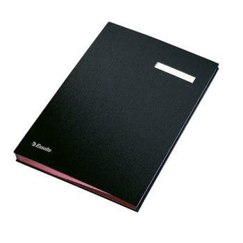 Mapa pt semnaturi Esselte negru 20 separatoare 240x340mm