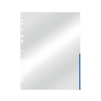 Folie protectie Esselte A4 margine albastra 100/set