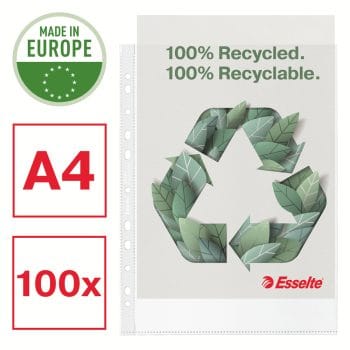 Folie protectie Esselte Recycled PP A4 70 my 100 buc/um