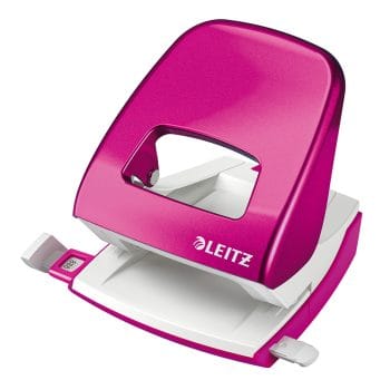 Perforator metalic Leitz 5008 30 coli 2 perforatii roz metal