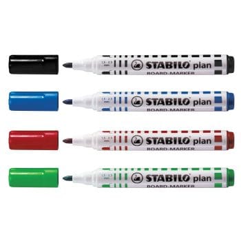Marker pentru tabla Stabilo Plan vf. 2.5-3.5mm 4buc/um