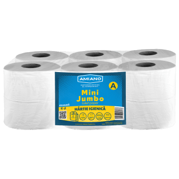 Hartie igienica Mini  HARTIE IG , alba, 2 straturi, 12 role A (bax)