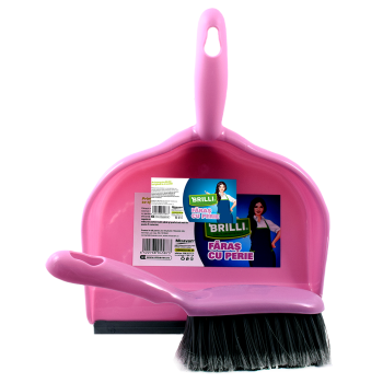 Set faras cu perie , plastic, lila (buc)