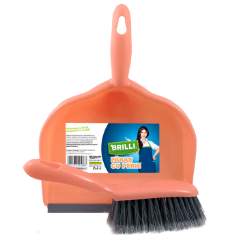 Set faras cu perie , plastic, peach (buc)