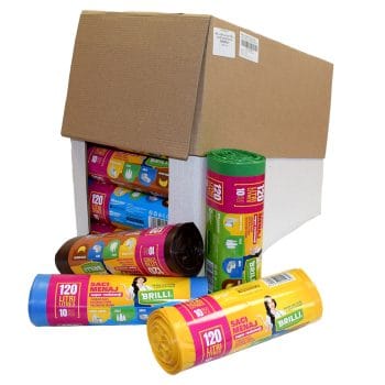 Display Saci menajeri colectare selectiva  120l 10buc/set, 24set/Display, Mixt Color (Display)