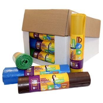 Display Saci menajeri colectare selectiva  240l 10buc/set, 18set/Display, Mixt Color (Display)