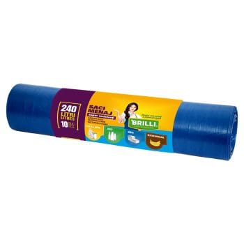 Saci menajeri colectare selectiva  240l, 10 buc, albastri (set)