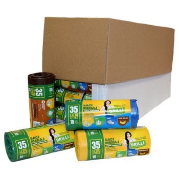 Display Saci menajeri colectare selectiva  35l, 15buc/set, 28set/Display, Mixt Color (Display)