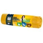 Saci menajeri colectare selectiva  60l, 10 buc, galbeni (set)