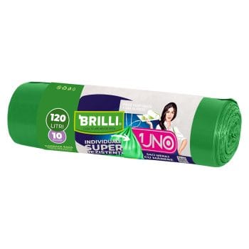 Saci menajeri Uno, , 120l, 10 buc/set, verzi (set)