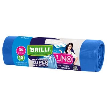 Saci menajeri Uno, , 35l, 10 buc/set, albastri (set)