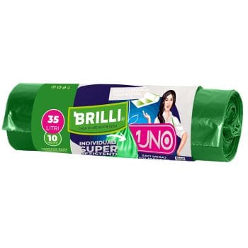 Saci menajeri Uno, , 35l, 10 buc/set, verzi (set)