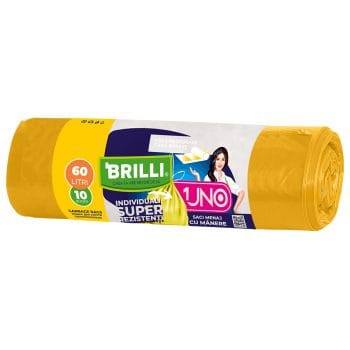 Saci menajeri Uno, , 60l, 10 buc/set, galbeni (set)