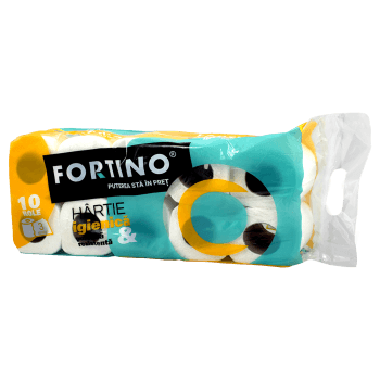 Hartie igienica Fortino, 3 straturi, 10 role (set)