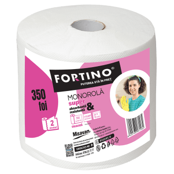 Prosop hartie monorola Fortino, 2 straturi, 350 foi (buc)