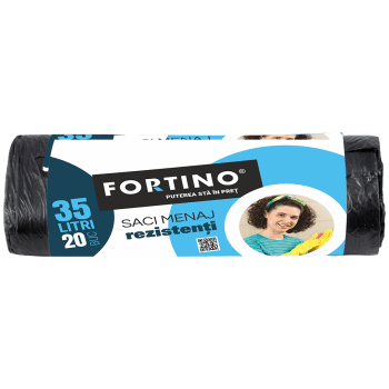 Saci menajeri Fortino 35l, 20buc/set, negri (set)