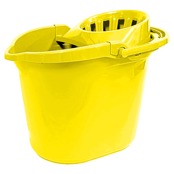 Galeata cu storcator, in culori - galben, 15l (buc)