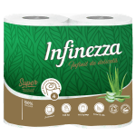 Hartie igienica Infinezza, Aloe vera, 3 straturi, 4 role (set)