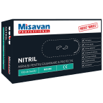 Manusi unica folosinta nitril , L, negru, 100 buc/set (cut)