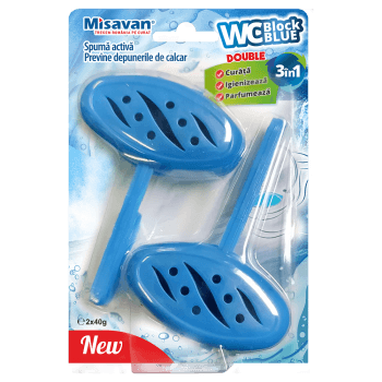 Odorizant toaleta  Wc Block Blue 2x40g (set)