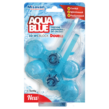 Odorizant toaleta  Aqua Blue 3D 2x40g (set)
