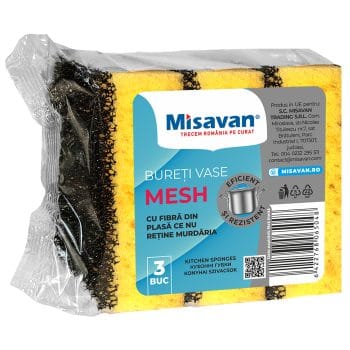 Burete vase necanelat , Mesh, 3 bucati/set (set)