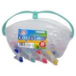 Set cos carlige pentru rufe, silicon, 20 buc/set (set)