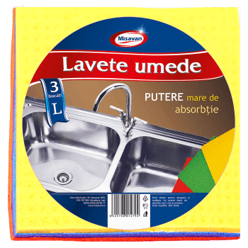 Lavete umede universale , 18*20cm, L, 3 buc/se (set)
