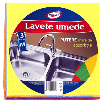 Lavete umede universale , 16*17cm, M, 3 buc/set (set)