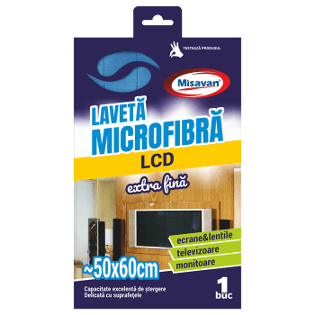 Laveta microfibra pentru ecrane LCD , 60*50cm, 1buc/set (buc)
