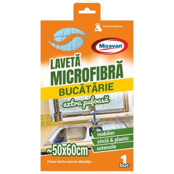Laveta microfibra pentru bucatarie, extra pufoasa , 60*50cm, 1buc/set (buc)