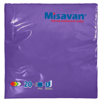 Servetele masa , lila, 3 straturi, 33x33cm, 20 bucati/set (set)