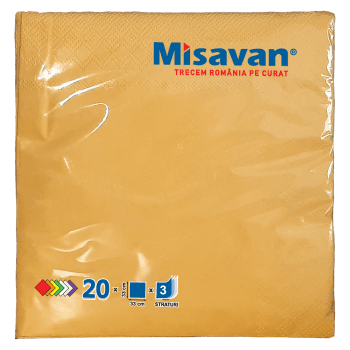 Servetele masa , melon, 3 straturi, 33x33cm, 20 bucati/set (set)