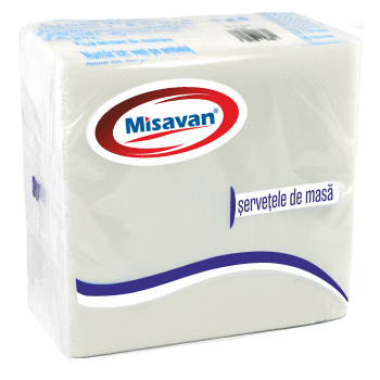 Servetele masa , alb, 2 straturi, 33x33cm, 40 bucati/set (set)