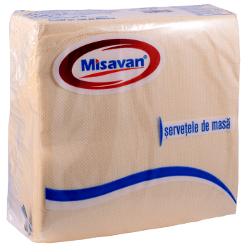 Servetele masa , crem, 2 straturi, 33x33cm, 40 bucati/set (set)