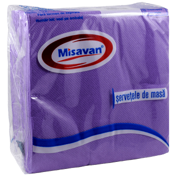 Servetele masa , lila, 2 straturi, 33x33cm, 40 bucati/set (set)