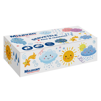 Servetele in cutie , pentru copii, 2 straturi, 150 bucati/cutie (set)