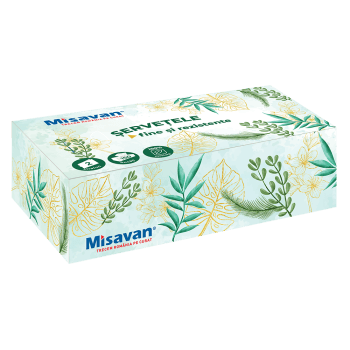 Servetele in cutie , Green, 2 straturi, 150 bucati/cutie (set)