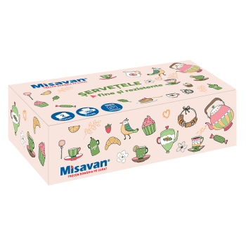 Servetele in cutie , Tea, 2 straturi, 150 bucati/cutie (set)