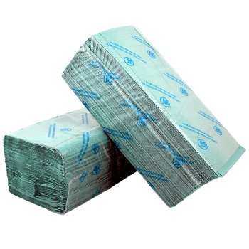 Prosoape hartie pliate V, Standard, verde, 1 strat, 20 seturi/ pachet, 250 foi (bax)