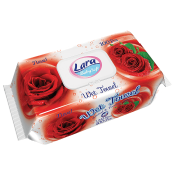 Servetele umede Lara, Rose, 100 buc (buc)