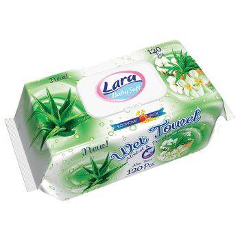 Servetele umede Lara, Aloe vera, 120 buc (buc)