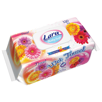 Servetele umede Lara, Gerbera, 120 buc (buc)